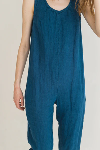 teal sleeveless jumpsuit - Image 4