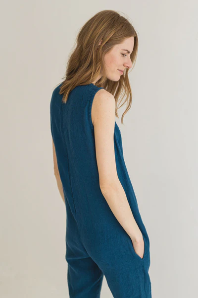 teal sleeveless jumpsuit - Image 5