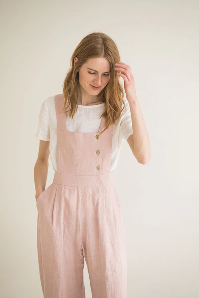 pink linen jumpsuit - Image 5