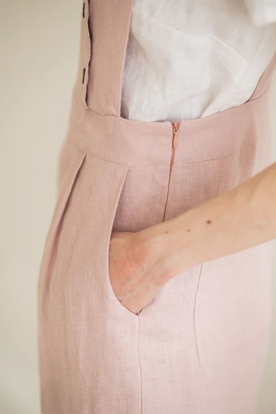 pink linen jumpsuit - Image 4
