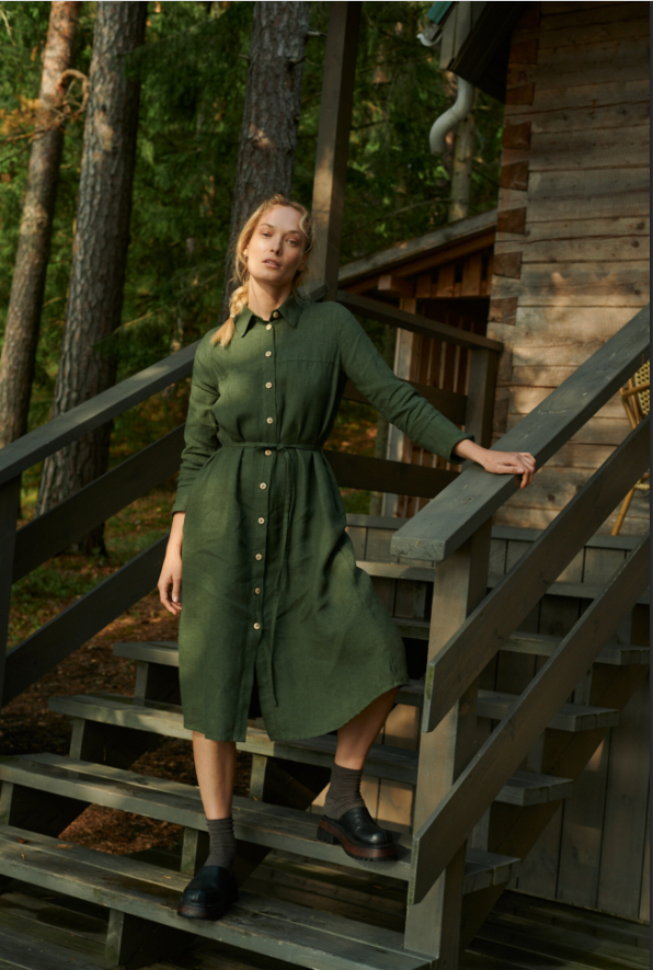 Astrid Linen Wool Blend Dress