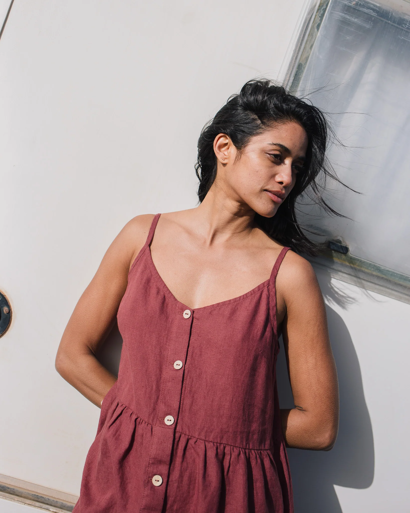 rose - red camisole midi dress - Image 5