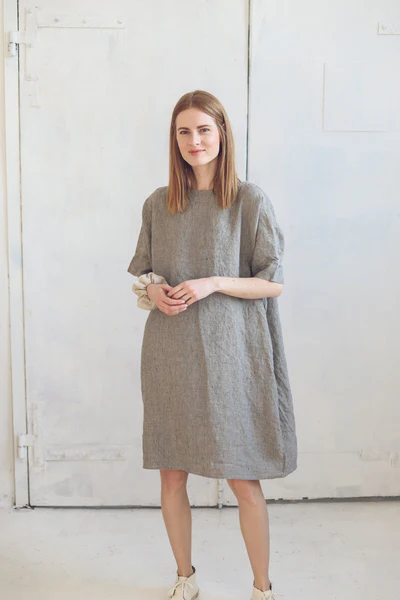grey shift dress