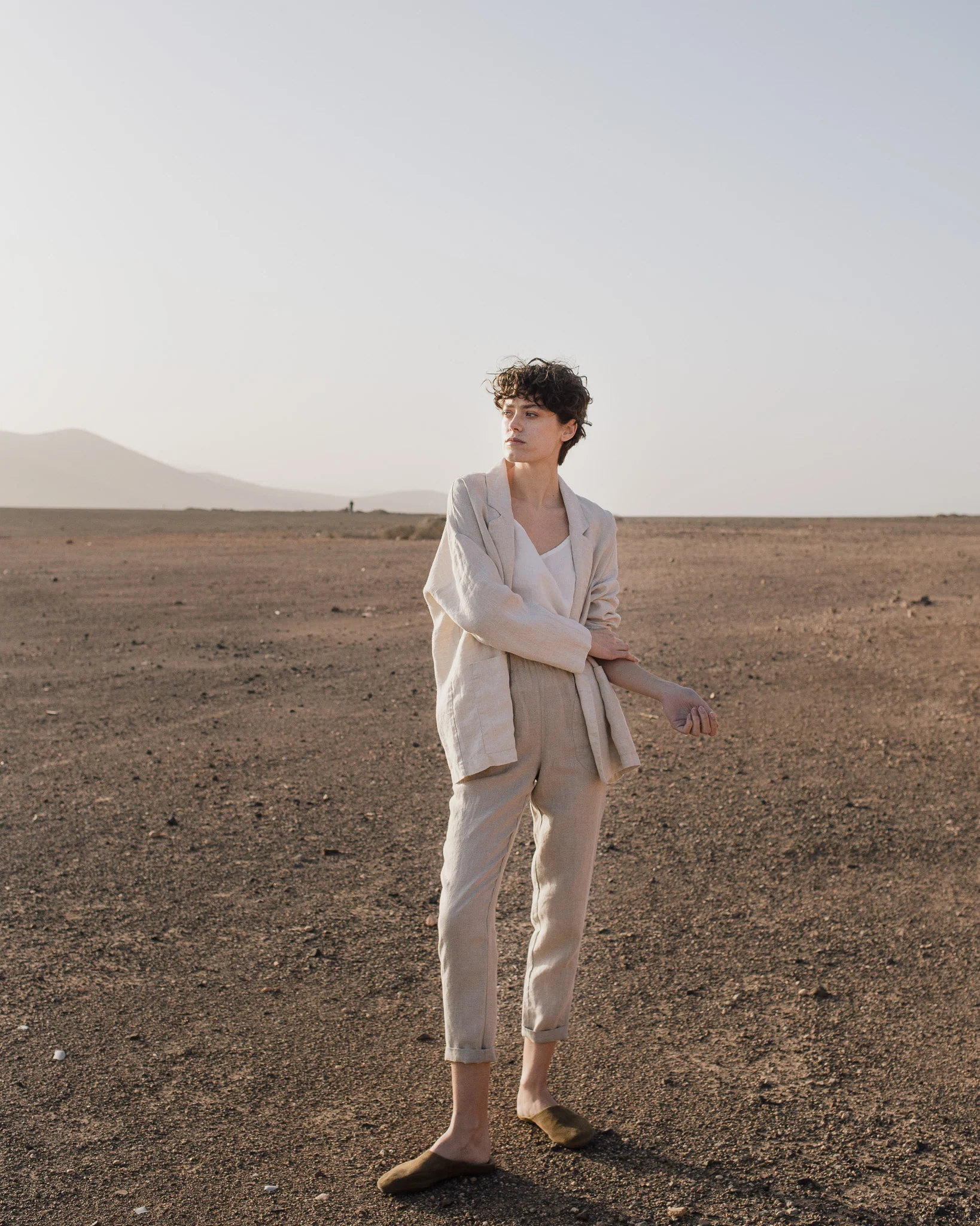 Beige Linen Blazer - Image 5