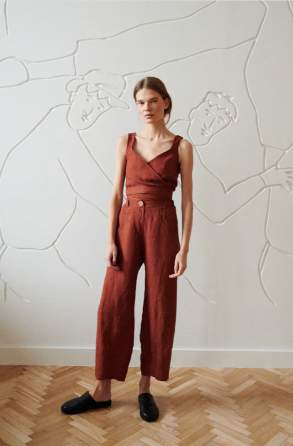 Frankie Waffle Linen Trousers