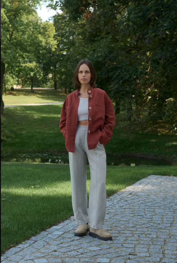 Jade Heavy Linen Jacket