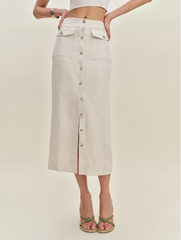 Britt Linen Skirt - Image 2