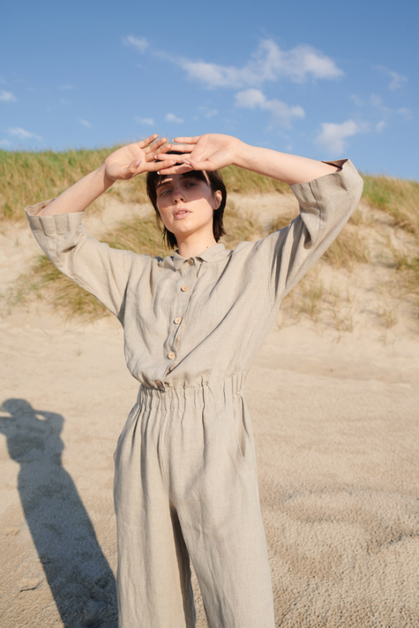 Work Linen Jumpsuit