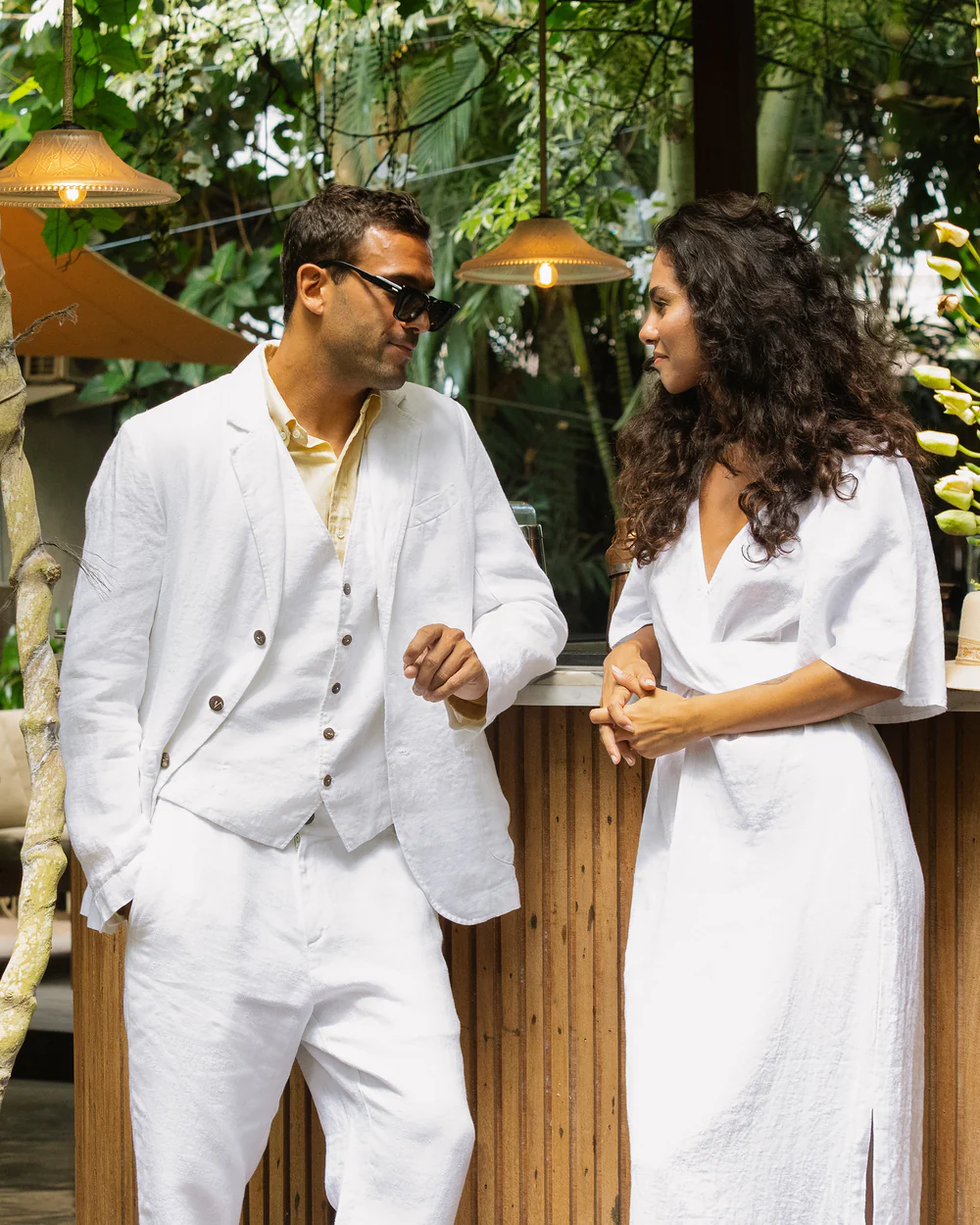 White Linen Blazer - Image 2