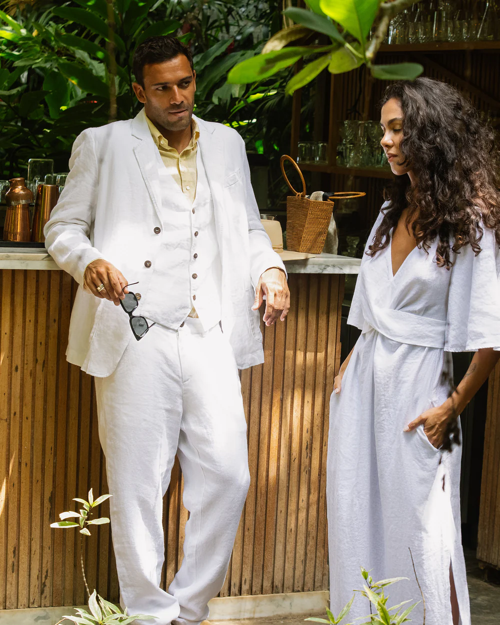 White Linen Blazer - Image 3