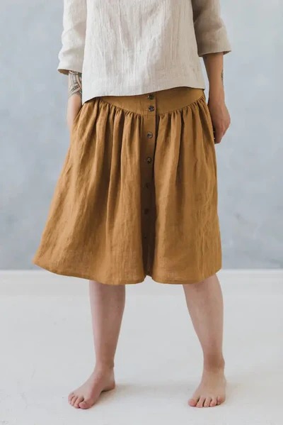 linen skirt with buttons epic linen - Image 4