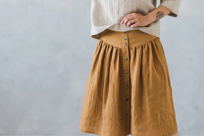 linen skirt with buttons epic linen - Image 5