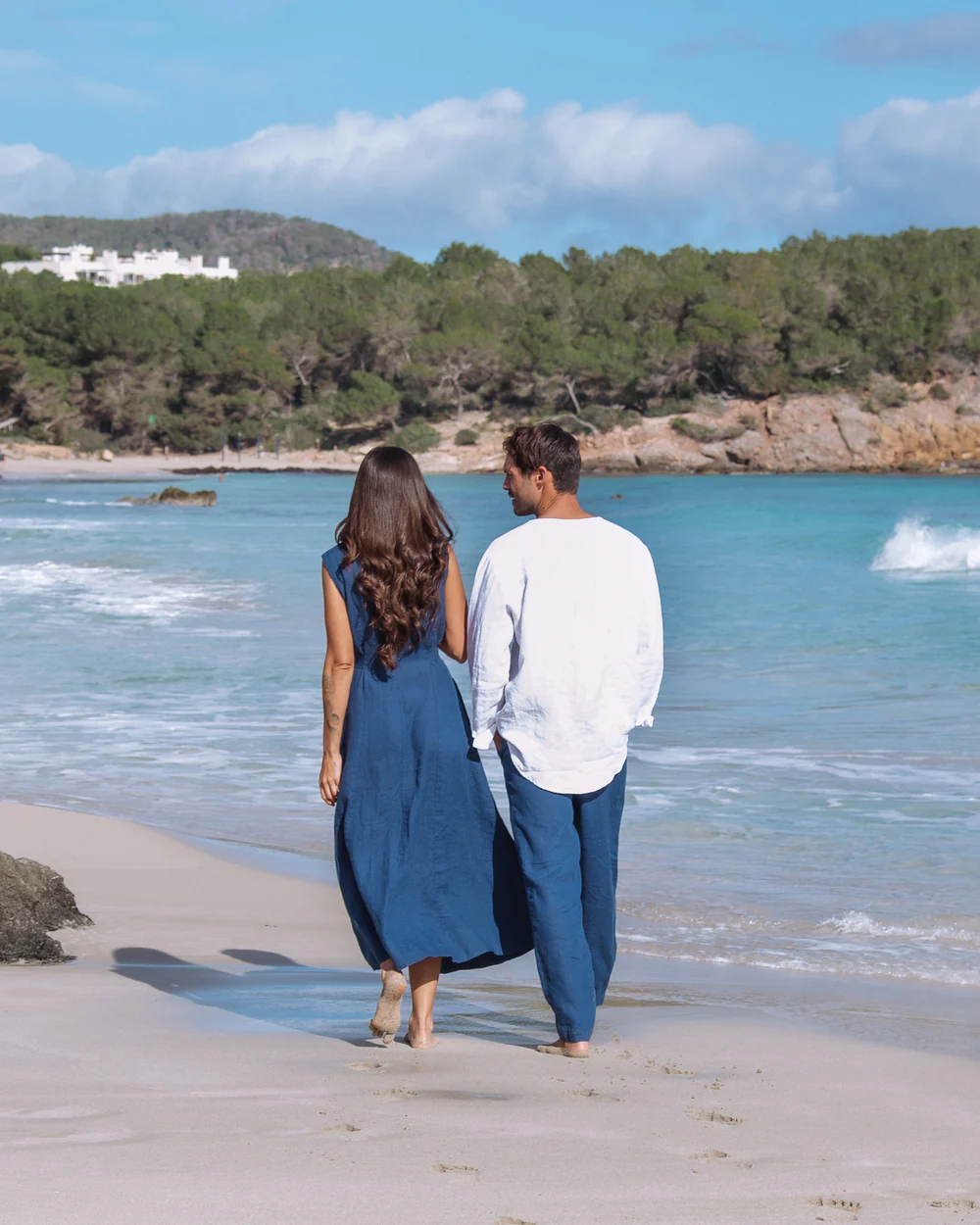 Navy Blue Tie - Waist Sleeveless Maxi Dress - Image 6