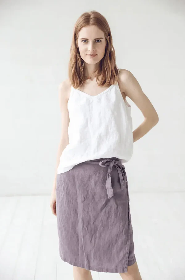wrap linen skirt epic linen - Image 3