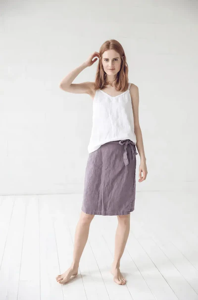 wrap linen skirt epic linen